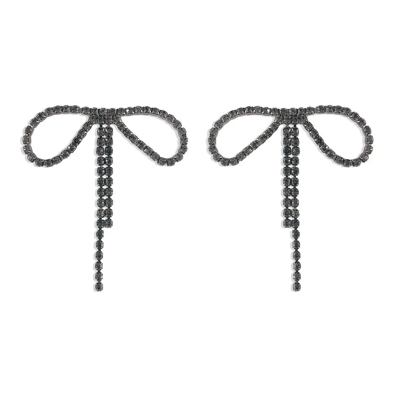 Gold and Black diamond earrings