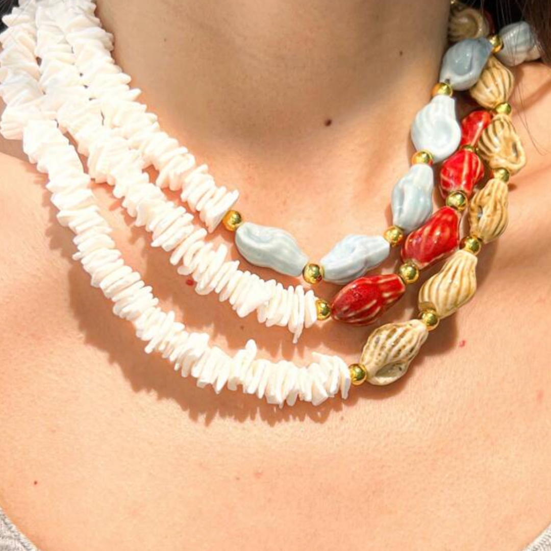 Blue necklaces