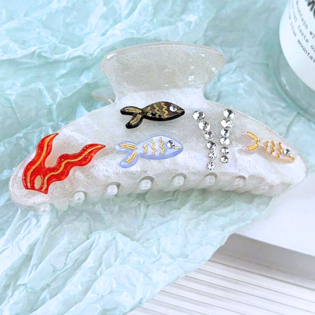 Pearl or Shell Hair clips