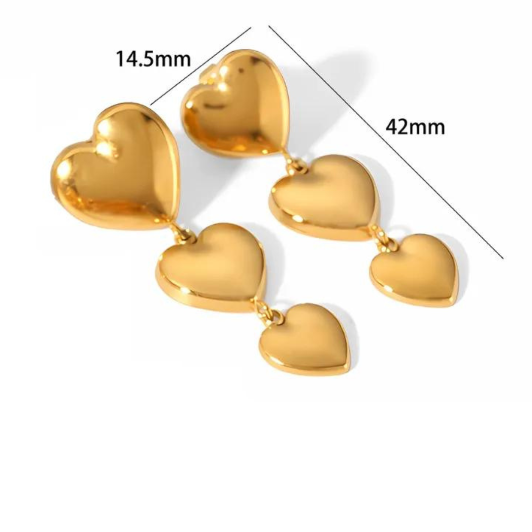 Double and triple amour earrings