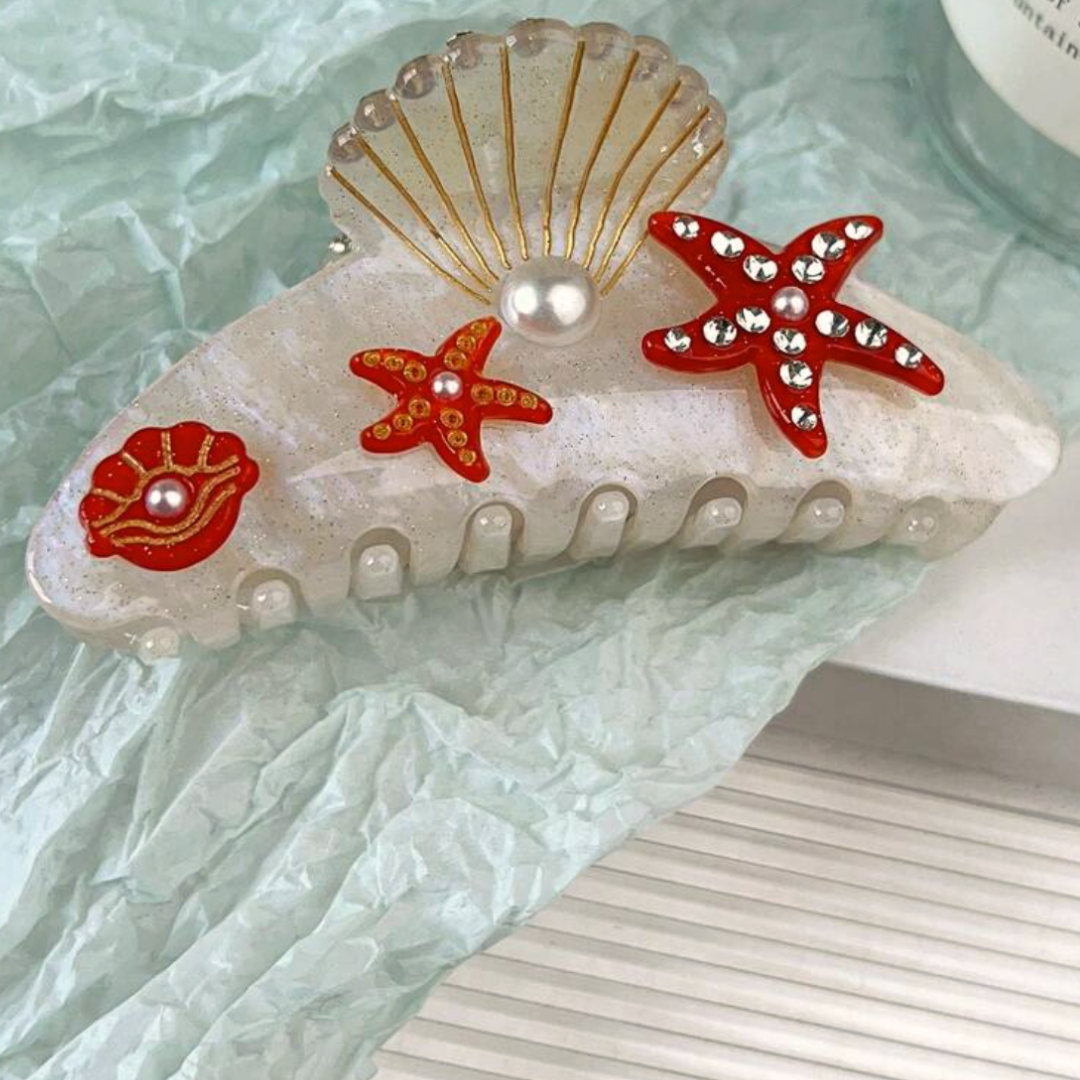 Pearl or Shell Hair clips