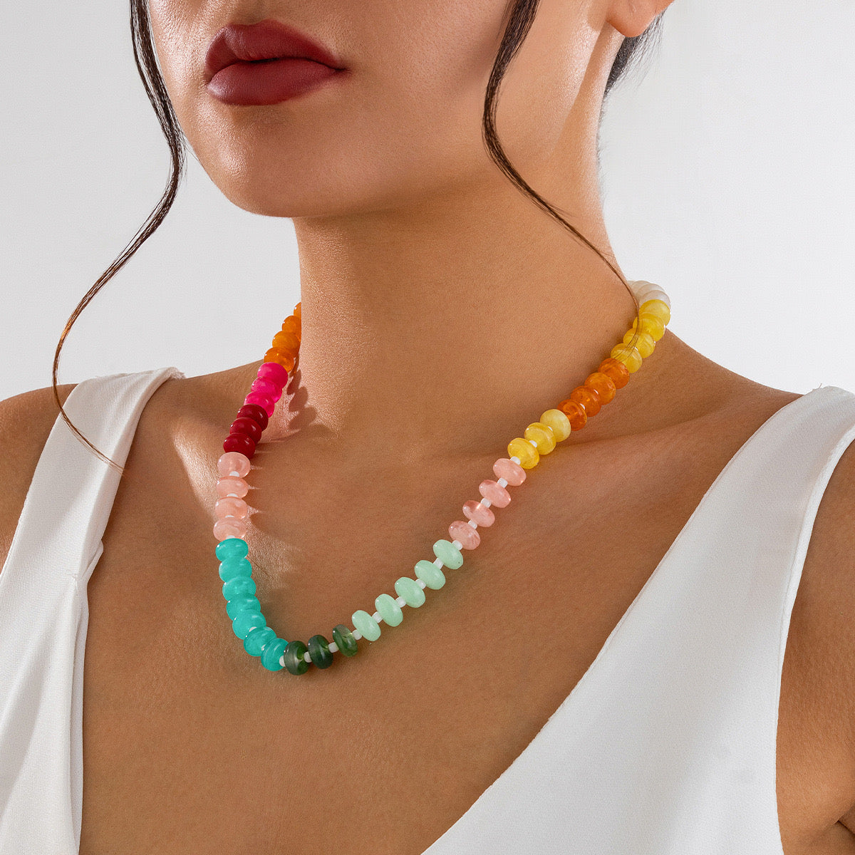 White crystal necklaces
