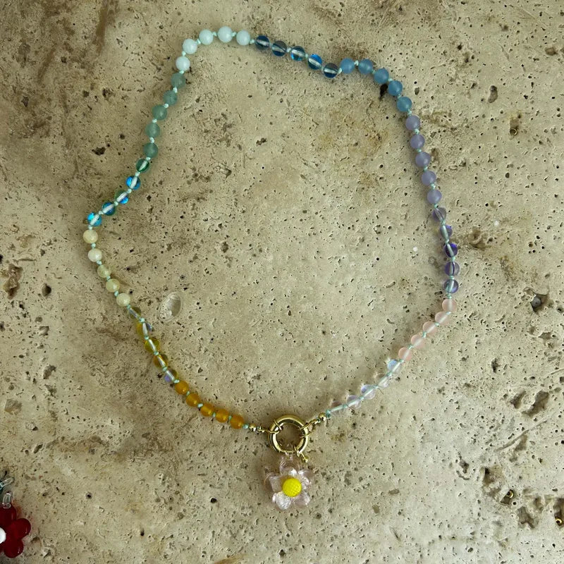 White crystal necklaces
