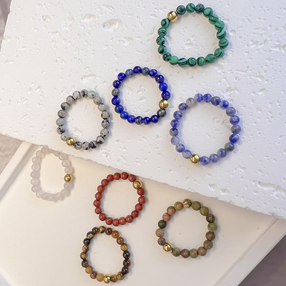 Alaia natural stone rings