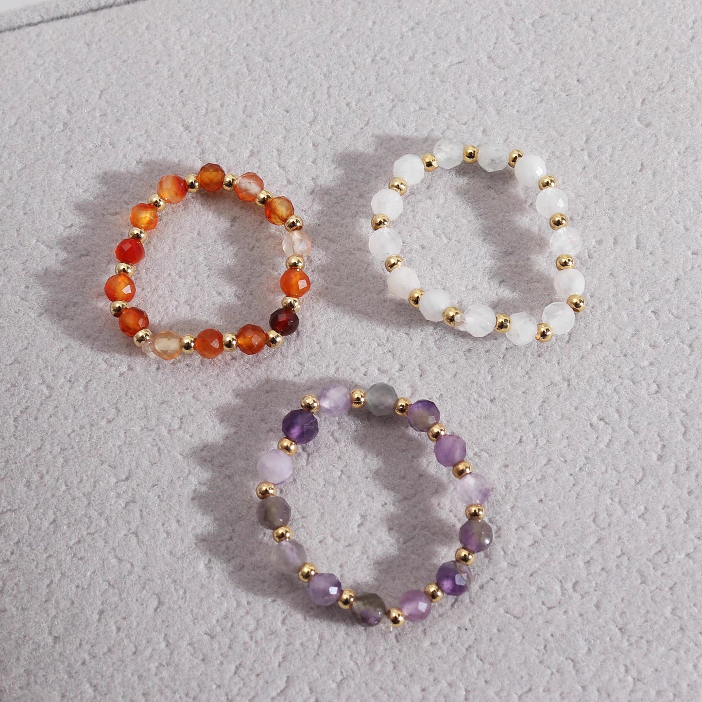 Alaia natural stone rings