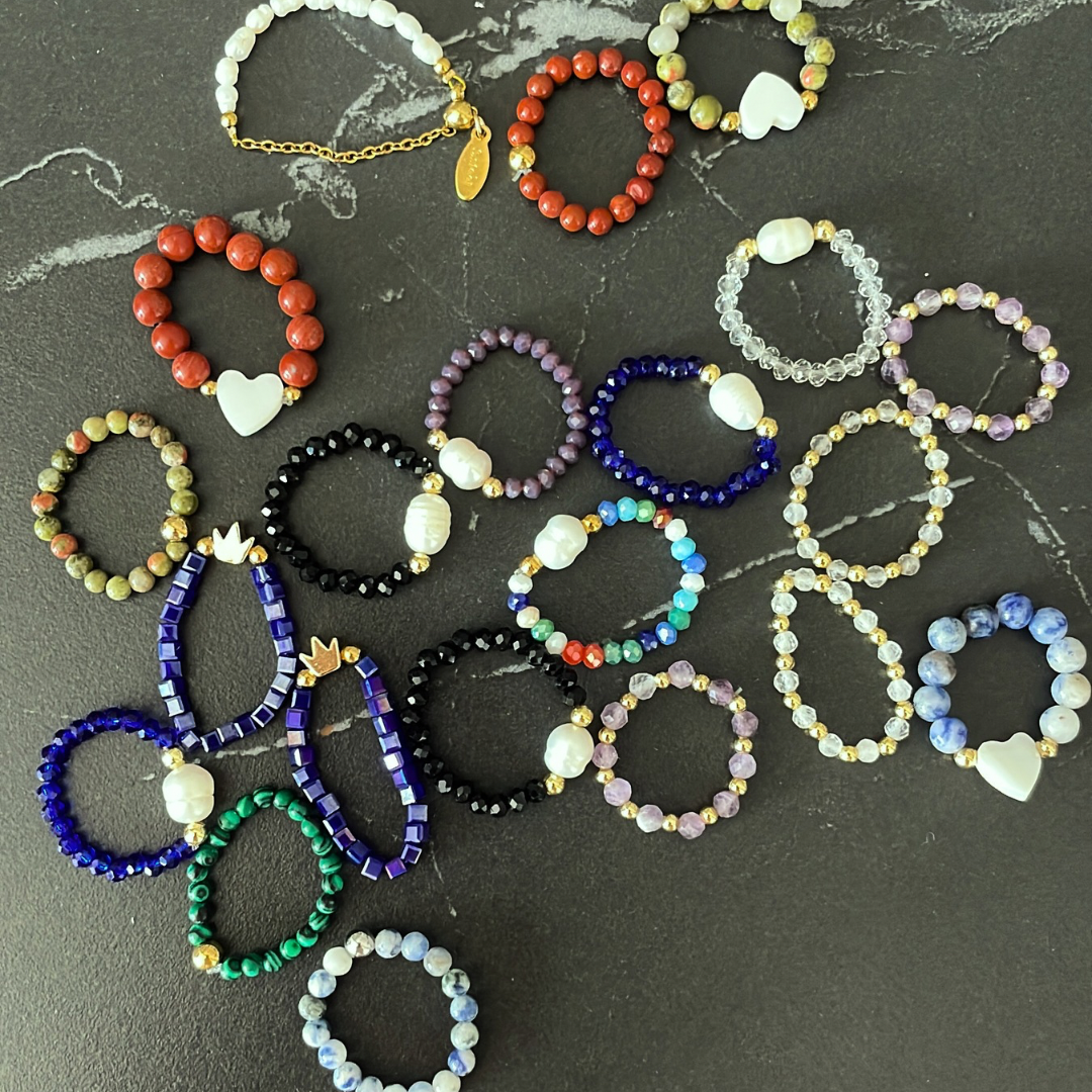Alaia natural stone rings