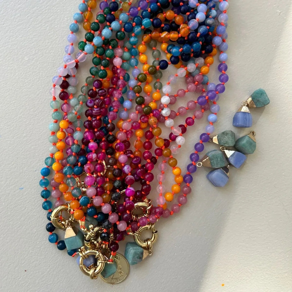 White crystal necklaces