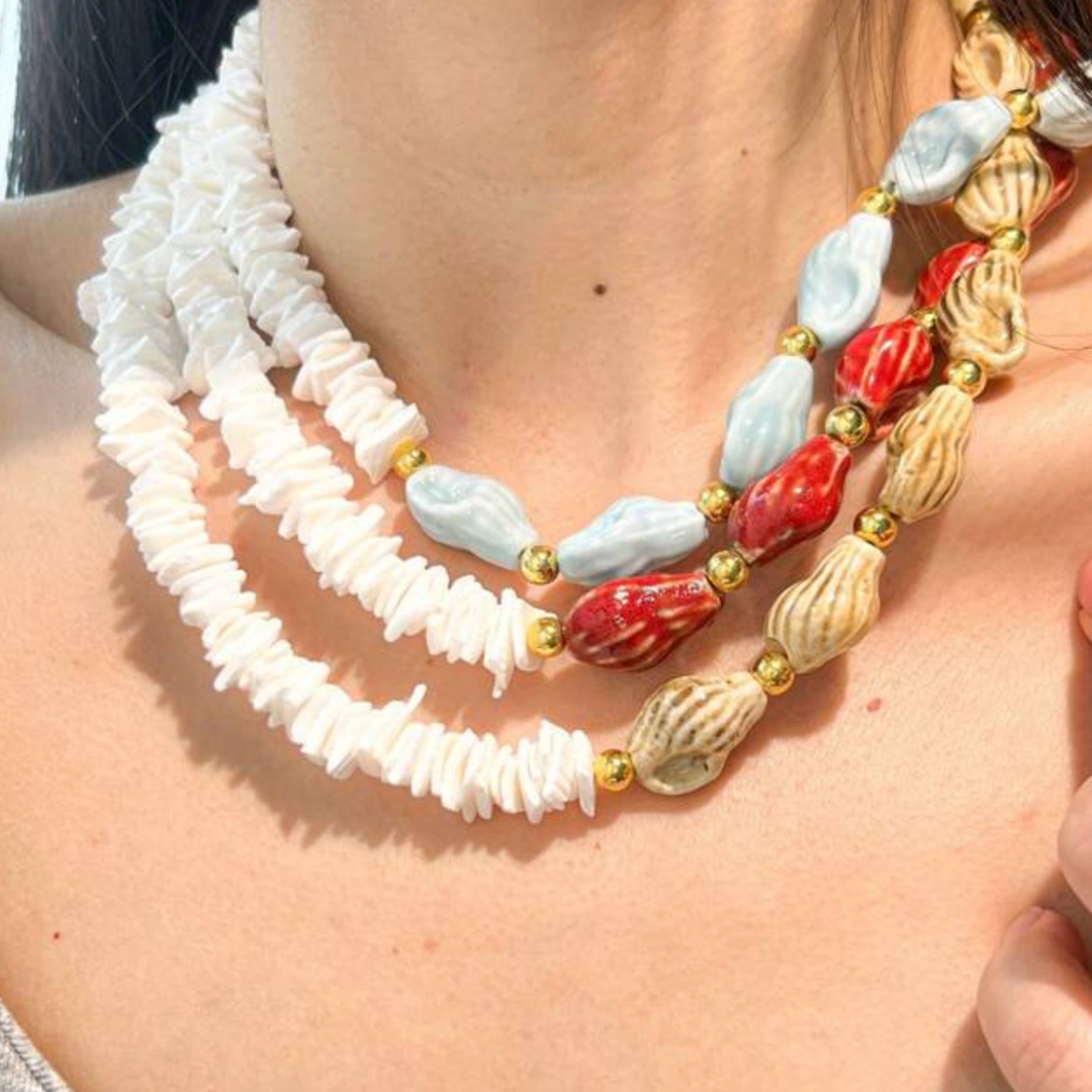 Blue necklaces