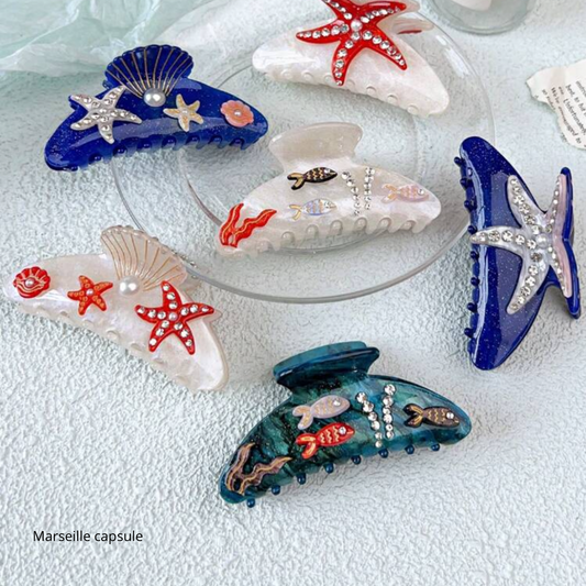 Pearl or Shell Hair clips