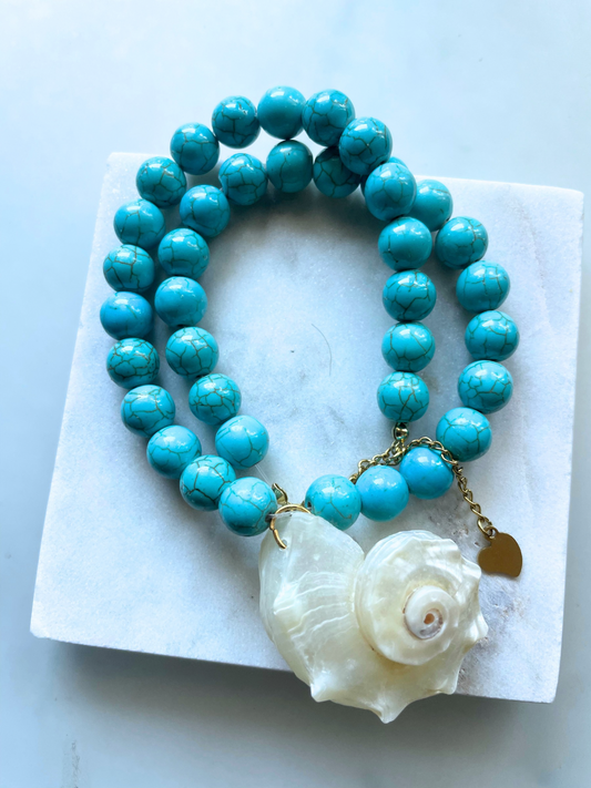 Shell turquoise necklaces